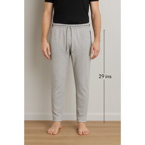 Eddie Bauer Men’s M Gray Cotton Blend Sleep Pants Joggers Zip Pocket Waist 30x29